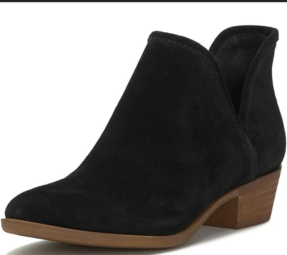 SoftWalk Rylee Boots 5.5 Black Suede NWT Ankle Booties Soft Walk Comfort Boho